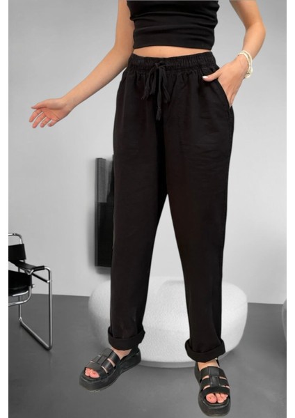Keten Pantolon Hambez Alt Eşofman Rahat Kalıp Büyük Beden Ham Bez UNISEX%100 Pamuk Relaxed Beden Aralığı M-6xl