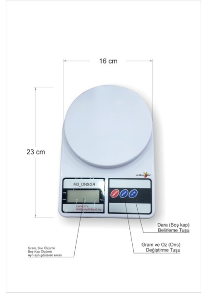 Mutfak Yemek Aktar Kasap Manav Şarküteri Aşçı Içn Hassas LCD Dijital Elektronik Terazi Baskül Kantar