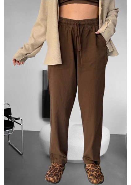 Keten Pantolon Hambez Alt Eşofman Rahat Kalıp Büyük Beden Ham Bez UNISEX%100 Pamuk Relaxed Beden Aralığı M-6xl