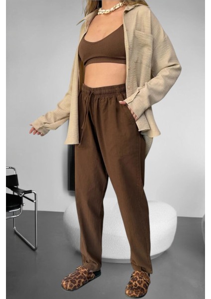 Keten Pantolon Hambez Alt Eşofman Rahat Kalıp Büyük Beden Ham Bez UNISEX%100 Pamuk Relaxed Beden Aralığı M-6xl fiyatları