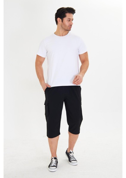 Erkek Stretchfit Kargo Cepli Esnek Kapri Siyah 6035-S fiyatları