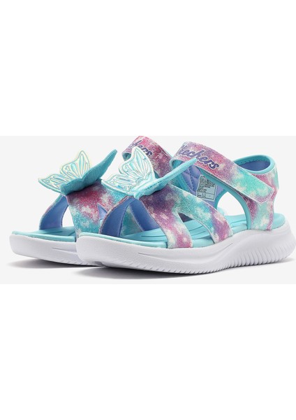 Jumpsters Sandal - Butterfly Brites Büyük Kız Çocuk Mavi Işıklı Sandalet 303109L Aqmt