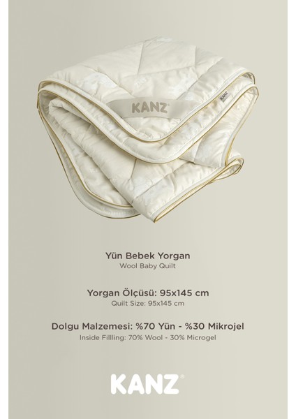 Yün Bebek Yorganı 95 x 145 cm