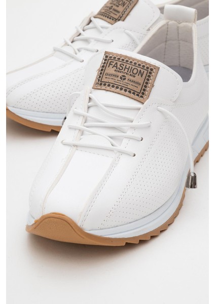 Kadın Bağcıklı Günlük Ayakkabı Beyaz Cilt modelleri