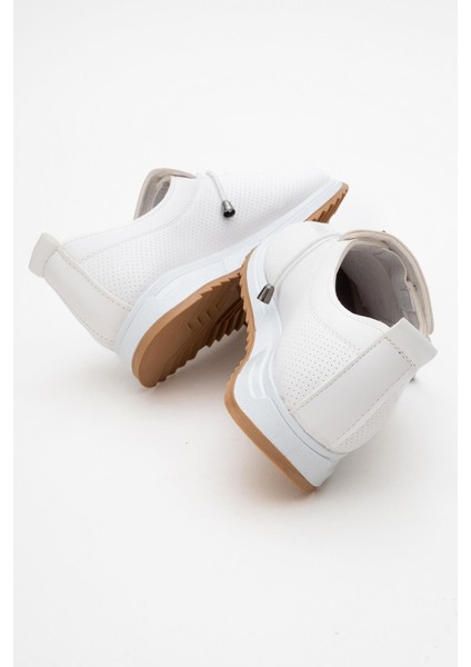 Kadın Bağcıklı Günlük Ayakkabı Beyaz Cilt fırsatları