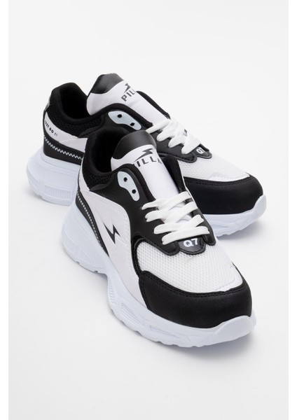 Kadın Anorak Spor Ayakkabı BEYAZ SİYAH