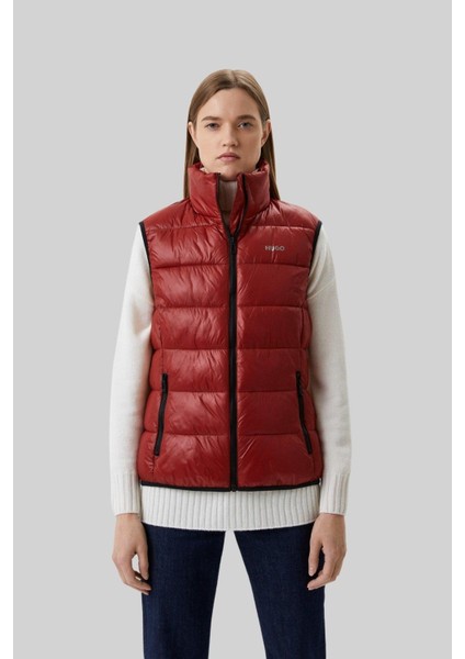 Yalıtımlı Regular Fit Kadın Yelek Bordo