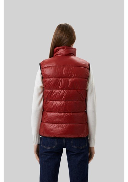 Yalıtımlı Regular Fit Kadın Yelek Bordo