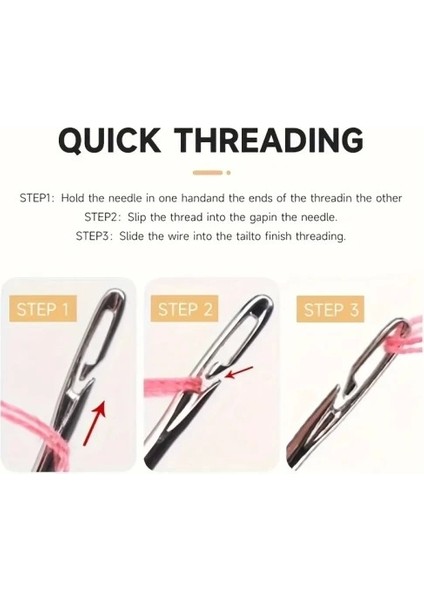 Kolay Iplik Geçirilen Iğne Seti 12 Adet modelleri