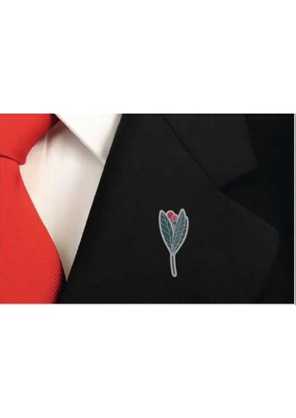 Lale Çiçek Islami Pin Bros Metal Yaka Rozeti