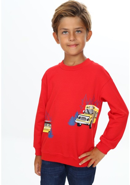 Erkek Çocuk Baskılı Sweatshirt