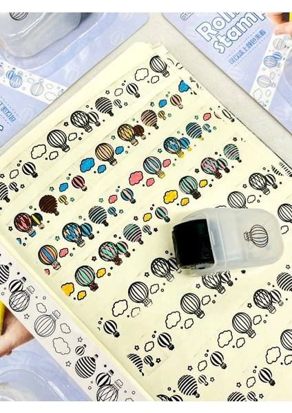 Boyanabilir Süsleme Bandı Balon Desenli Damga /mühür/kaşe/kitap Mühür/stamp/seal