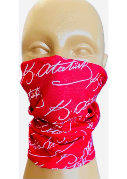 Kırmızı Atatürk Imzalı Boyunluk-Bandana fiyatları