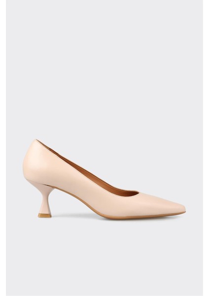 Pudra Deri Kadın Stiletto