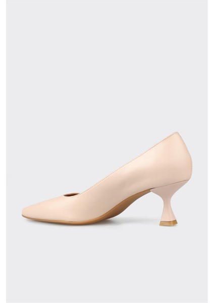 Pudra Deri Kadın Stiletto modelleri