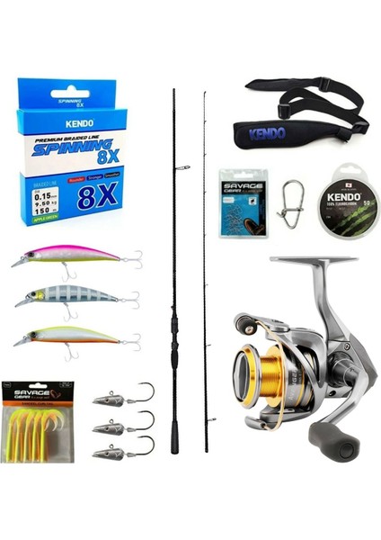 Profesyonel Okuma Spin Seti Okuma Psycho Stick Game 243CM Ex-Fast 15-40GR 2 Parça Olta Kamışı&okuma Avenger AV-3000 6+1bb Olta Makinesi