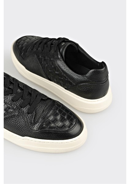 Siyah Deri Erkek Spor Ayakkabı indirimleri