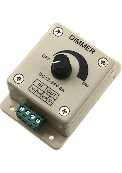 Dc Dimmer 12V-24V LED Ayarlayıcı 5050 3528 LED Şerit Için Manuel LED Dimmer 12-24V 8A Dc Dimmer