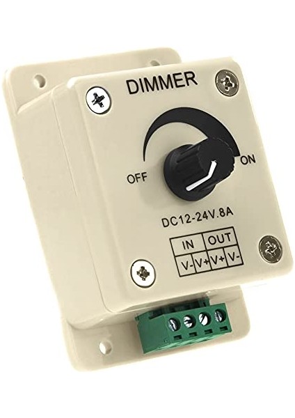 Dc Dimmer 12V-24V LED Ayarlayıcı 5050 3528 LED Şerit Için Manuel LED Dimmer 12-24V 8A Dc Dimmer fiyatları
