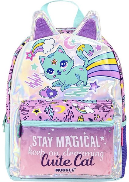 2 Bölmeli Sweet Cat Anaokulu Sırt Çantası Lila MU-9095