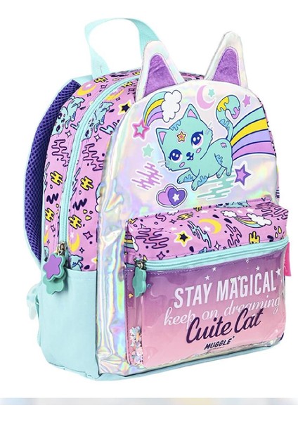 2 Bölmeli Sweet Cat Anaokulu Sırt Çantası Lila MU-9095 modelleri