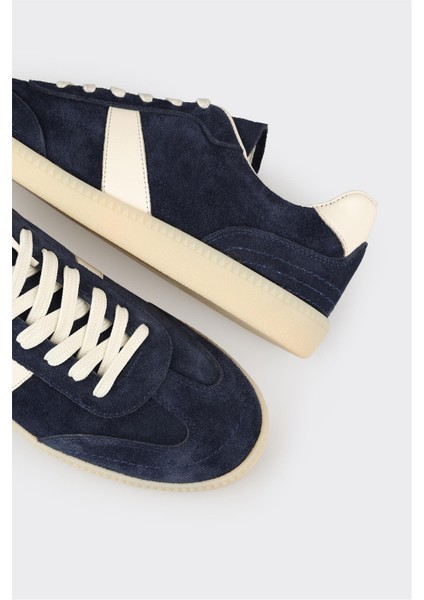 Lacivert Deri Kadın Spor Ayakkabı indirimleri