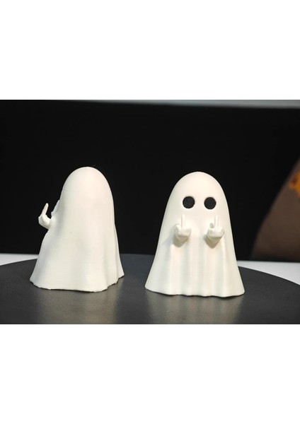 2 Adet Mini Sevimli Hayalet Figür - Özel Tasarım Hareket Çeken Hayalet modelleri