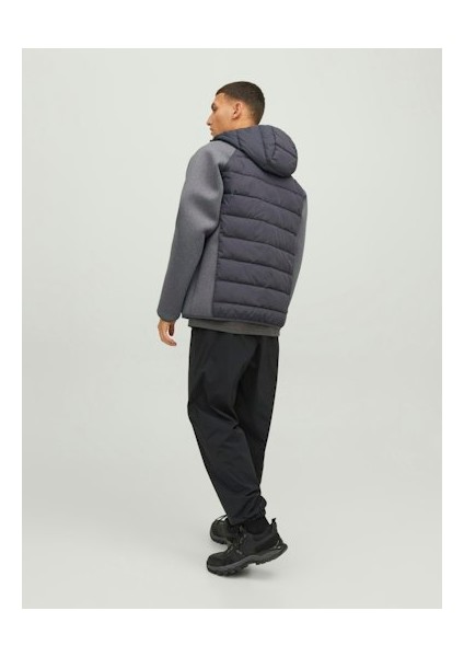 Jack Jones Erkek Asfalt Gri Kapüşonlu Hibrid Mont 12241622G indirimleri