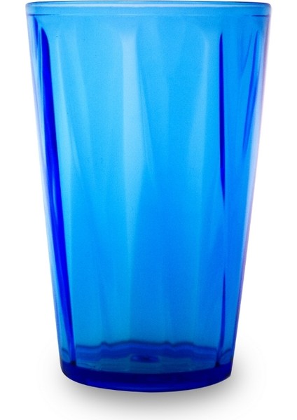 | Meşrubat Bardağı, Mavi, Kırılmaz, Cam Görünümlü Plastik Bardak, 400 Ml, 1 Adet