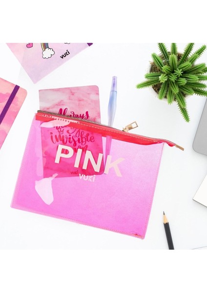 Renkli Fermuarlı Şeffaf Dosya (a5) fırsatları