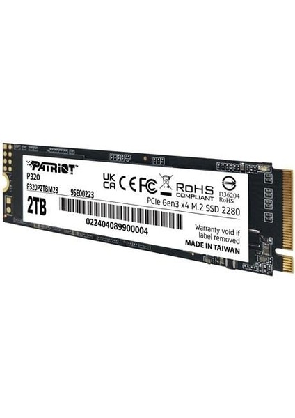 Patrıot 2tb P320 P320P2TBM28 3000-2200MB/S M2 Nvme Gen4 Disk