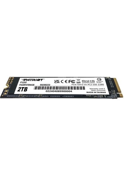 Patrıot 2tb P320 P320P2TBM28 3000-2200MB/S M2 Nvme Gen4 Disk