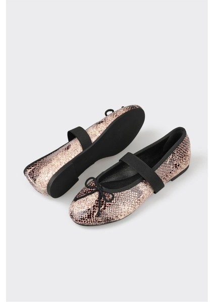 Bej Deri Kadın Günlük Ayakkabı modelleri