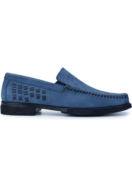 Erkek Mavi Nubuk Loafer Ayakkabı 1008 3484 Erk Ayk Y25 K.k.mavı Nbk