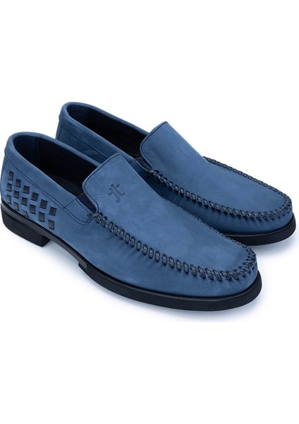 Erkek Mavi Nubuk Loafer Ayakkabı 1008 3484 Erk Ayk Y25 K.k.mavı Nbk