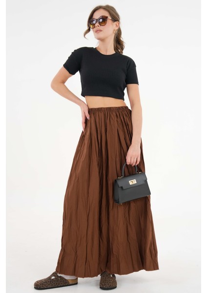 Siyah Bisiklet Yaka Kısa Kol Fitilli Örme Crop Bluz modelleri