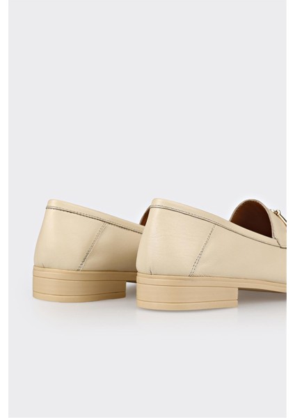 Ekru Deri Kadın Günlük Ayakkabı indirimleri