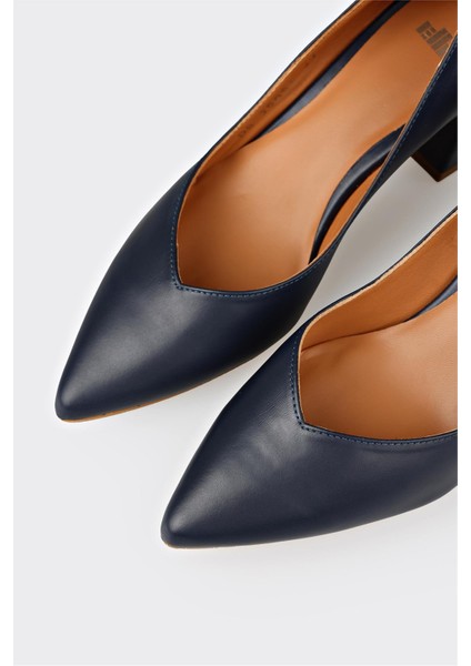 Lacivert Deri Kadın Stiletto fırsatları