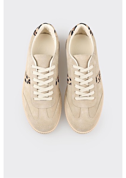 Bej Deri Kadın Spor Ayakkabı fırsatları