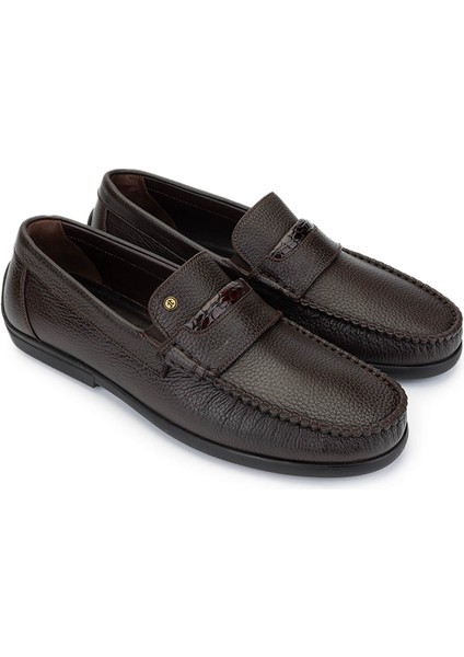Erkek Deri Kahverengi Loafer Ayakkabı 1008 3483 Erk Ayk Y25 Kahve Fltr fiyatları