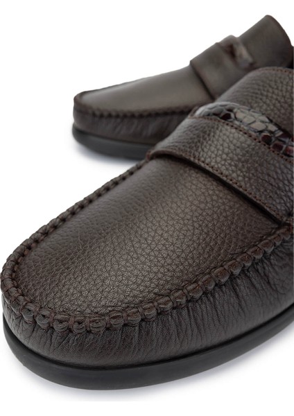 Erkek Deri Kahverengi Loafer Ayakkabı 1008 3483 Erk Ayk Y25 Kahve Fltr modelleri