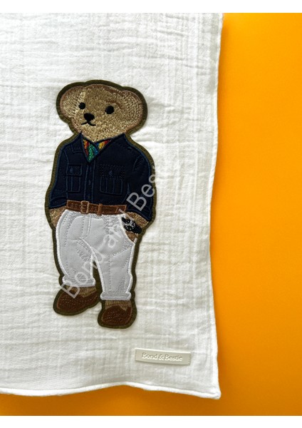 Ayı Figürlü Müslin Bebek Örtü & Battaniye Doğal Dokusu %100 Pamuk Oeko-Teks Sertifikalı 75X75 cm modelleri