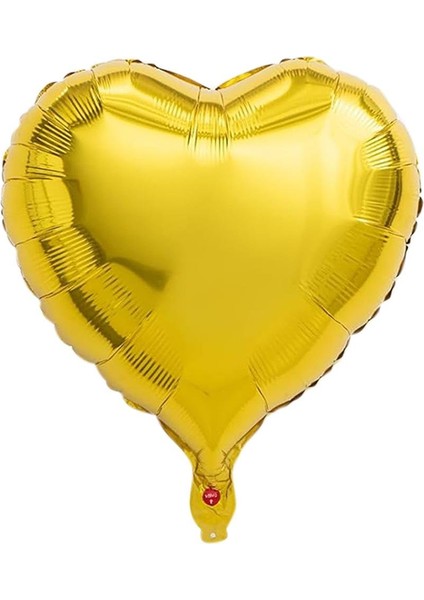 Kalp Folyo Balon Doğum Günü Parti Balonu Gold 24 inc 60 cm