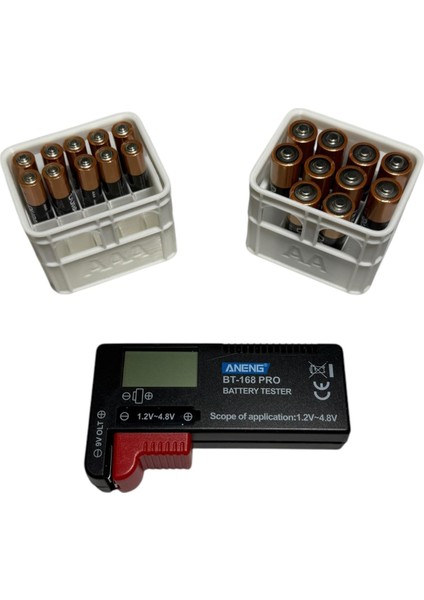 10 Adet Duracell Aa+ 10 Adet Duracell Aaa +Dijital Pil Test Cihazı + Pil Saklama Kutusu