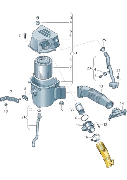 Audi A1 2011-2014 1.6tdi Cay Hava Filtre Çıkış Borusu 6R0129654C fiyatları