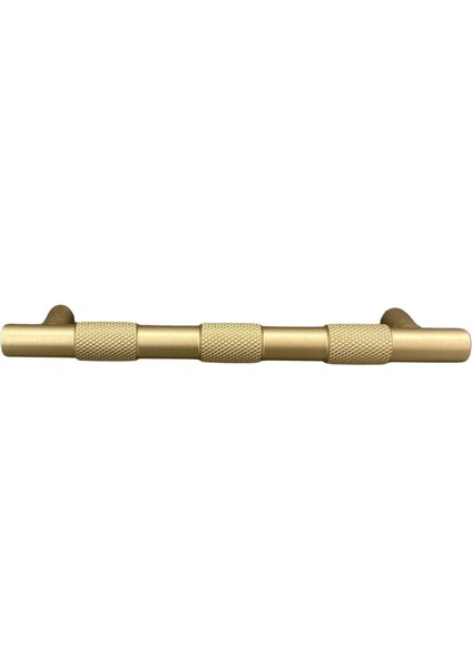 9387 Desenli Modern Kulp Fırçalı Mat Altın Renk 128 mm