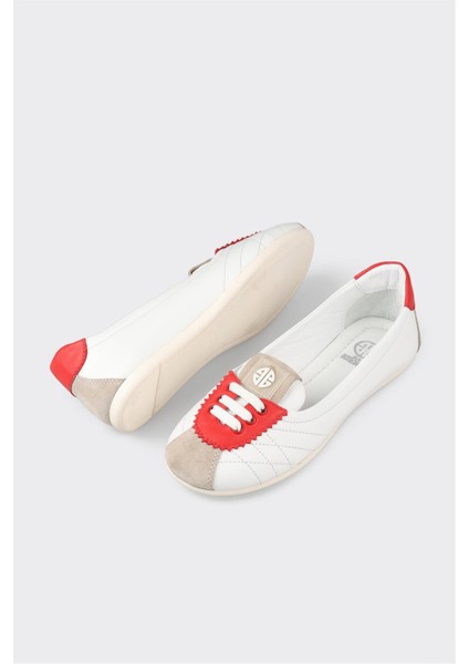 Kırmızı Deri Kadın Spor Ayakkabı modelleri