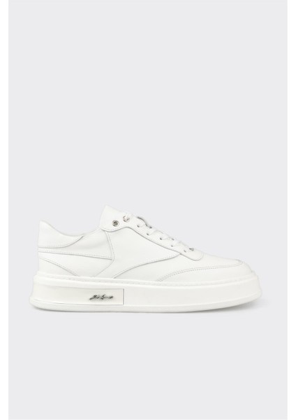 Beyaz Deri Erkek Spor Ayakkabı