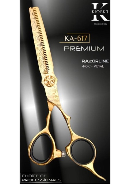 Profesyonel Premium Lüks Ara Makas 440-C 6 Numara KA-617