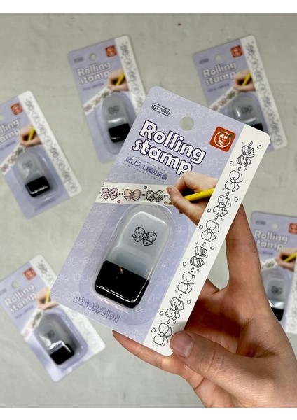 Boyanabilir Süsleme Bandı Fiyonk Desenli Damga /mühür/kaşe/kitap Mühür/stamp/seal